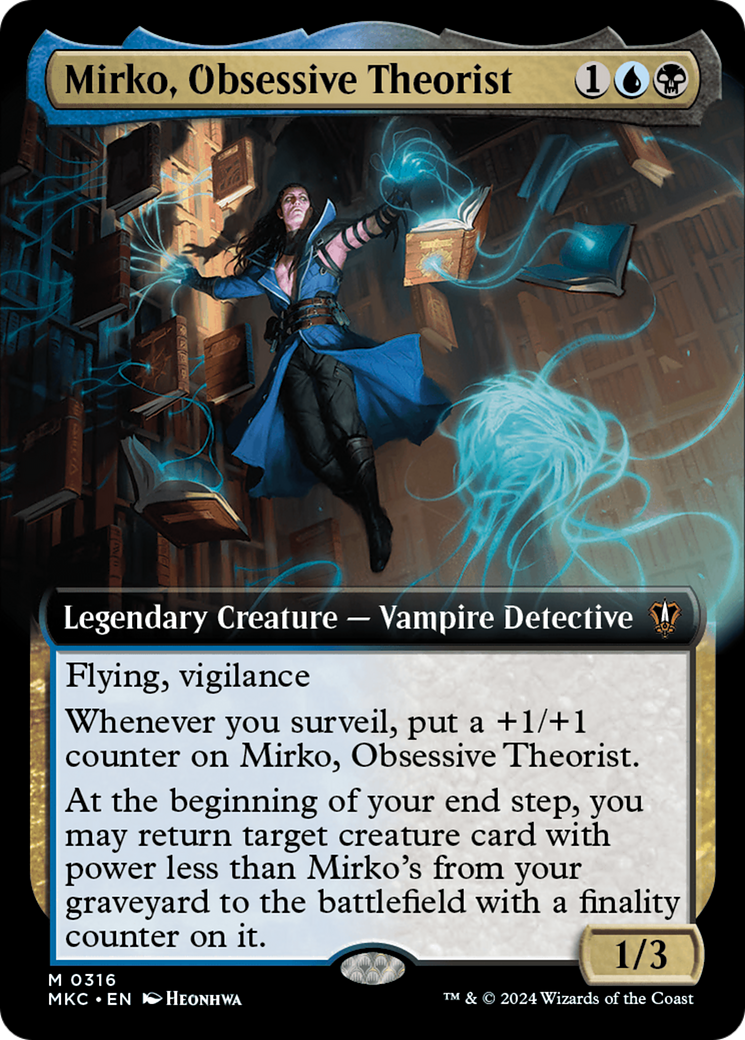 Image of Mirko, Obsessive Theorist (Extended Art) (MKC-316) - Murders at Karlov Manor Commander: (Extended Art) Foil