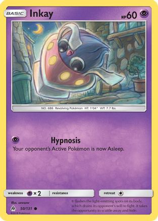 Image of Inkay 050/131  - Reverse Holofoil SM  Forbidden Light - Common