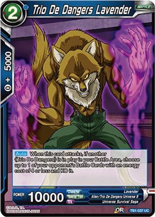 Image of Trio De Dangers Lavender (TB1-037) - Tournament of Power Foil