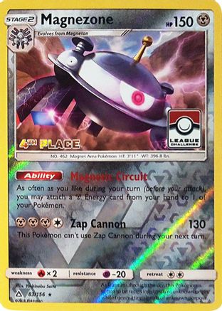 Image of Magnezone - 83/156 (League Challenge) [4th Place]/156  - Reverse Holofoil League & Championship Cards - Promo