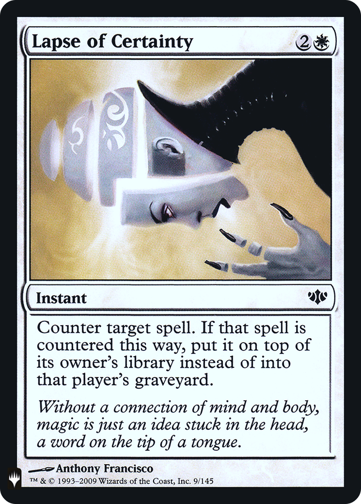 Image of Lapse of Certainty (LIST-009) - The List Foil