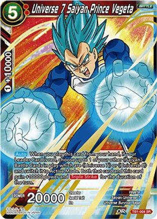 Image of Universe 7 Saiyan Prince Vegeta (TB1-004) - Tournament of Power