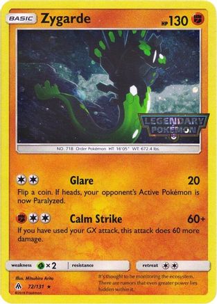 Image of Zygarde 072/131  - Holofoil Miscellaneous Cards & Products - Promo