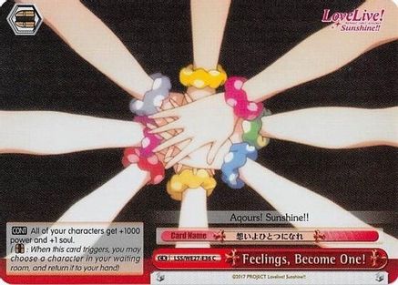 Image of Feelings, Become One! (Parallel Foil) (LSS/WE27-E36 C) - Love Live! Sunshine!! Extra Booster