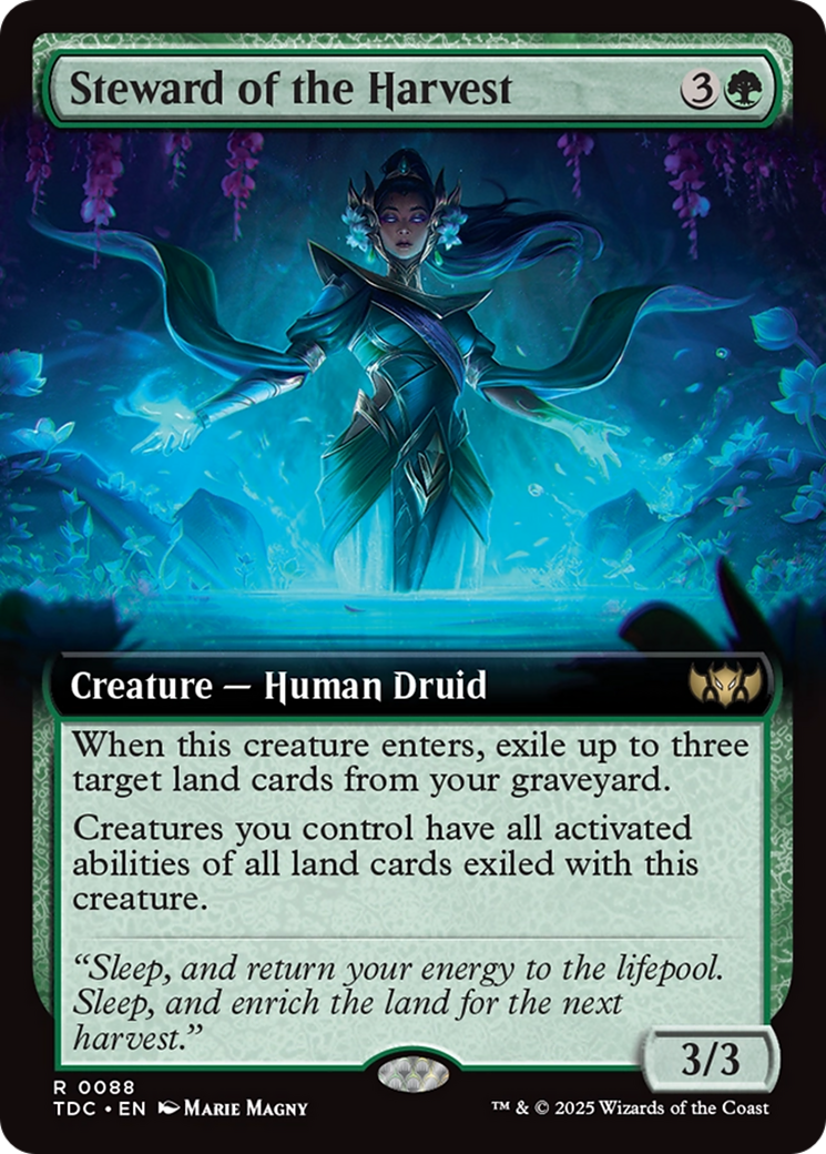 Image of Steward of the Harvest (Extended Art) (TDC-088) - Commander: Tarkir: Dragonstorm: (Extended Art)