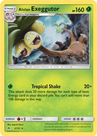 Image of Alolan Exeggutor 002/131  - Holofoil Deck Exclusives - Rare