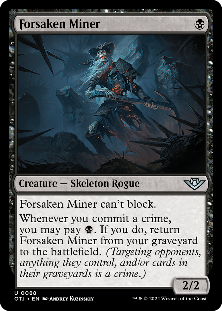 Image of Forsaken Miner (OTJ-088) - Outlaws of Thunder Junction Foil