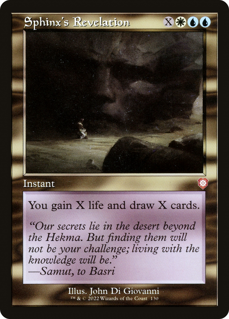 Image of Sphinx's Revelation (Retro Frame) (BRC-130) - The Brothers' War Commander