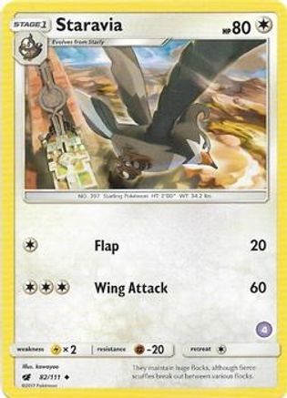 Image of Staravia (4) 082  SM Trainer Kit Alolan Sandslash & Alolan Ninetales - Uncommon