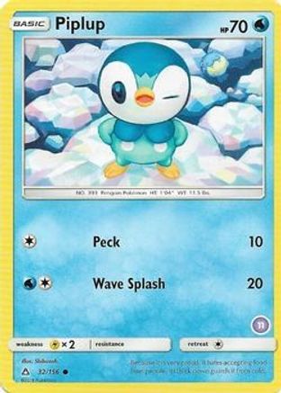 Image of Piplup (11) 032  SM Trainer Kit Alolan Sandslash & Alolan Ninetales - Common
