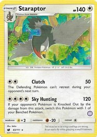 Image of Staraptor (22) 083  SM Trainer Kit Alolan Sandslash & Alolan Ninetales - Rare