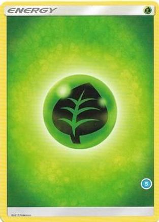 Image of Grass Energy (5)  SM Trainer Kit Alolan Sandslash & Alolan Ninetales - Common