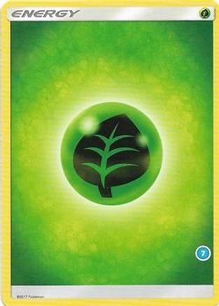 Image of Grass Energy (7)  SM Trainer Kit Alolan Sandslash & Alolan Ninetales - Common
