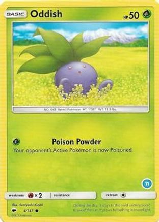 Image of Oddish (11) 004  SM Trainer Kit Alolan Sandslash & Alolan Ninetales - Common