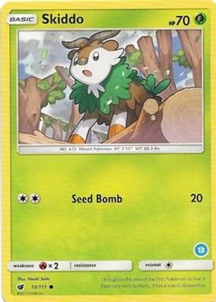 Image of Skiddo (13) 010  SM Trainer Kit Alolan Sandslash & Alolan Ninetales - Common