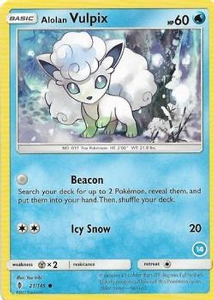 Image of Alolan Vulpix (14) 021  SM Trainer Kit Alolan Sandslash & Alolan Ninetales - Common