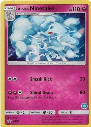 Image of Alolan Ninetales (30) SM128  - Holofoil SM Trainer Kit Alolan Sandslash & Alolan Ninetales - Promo