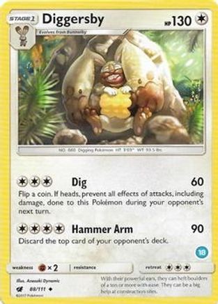 Image of Diggersby (18) 088  SM Trainer Kit Alolan Sandslash & Alolan Ninetales - Uncommon
