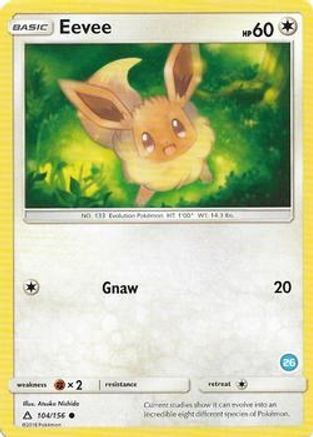 Image of Eevee (26) 104  SM Trainer Kit Alolan Sandslash & Alolan Ninetales - Common