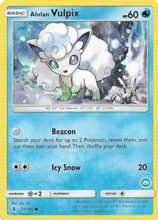 Image of Alolan Vulpix (29) 021  SM Trainer Kit Alolan Sandslash & Alolan Ninetales - Common