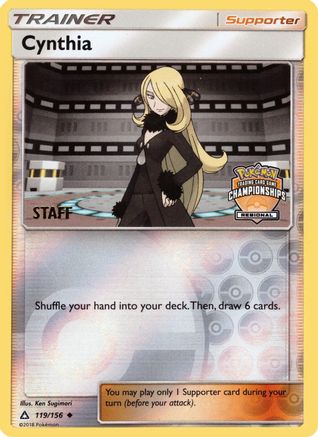 Image of Cynthia 119/156  - Reverse Holofoil League & Championship Cards - Promo