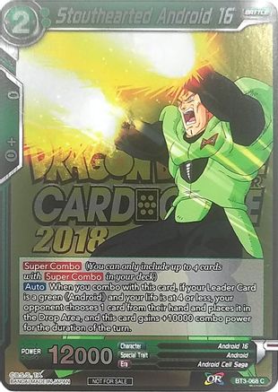 Image of Stouthearted Android 16 (Metallic Foil) (Event Pack 2018) (BT3-068) - Promotion Cards Foil