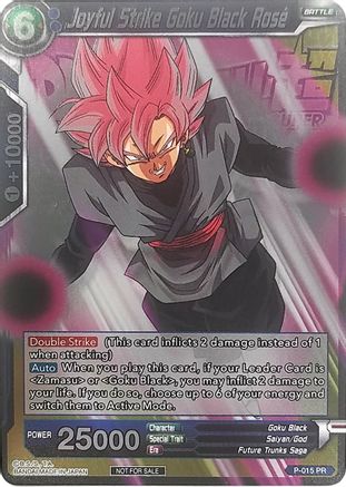 Image of Joyful Strike Goku Black Rose (Metallic Foil) (Event Pack 2018) (P-015) - Promotion Cards Foil