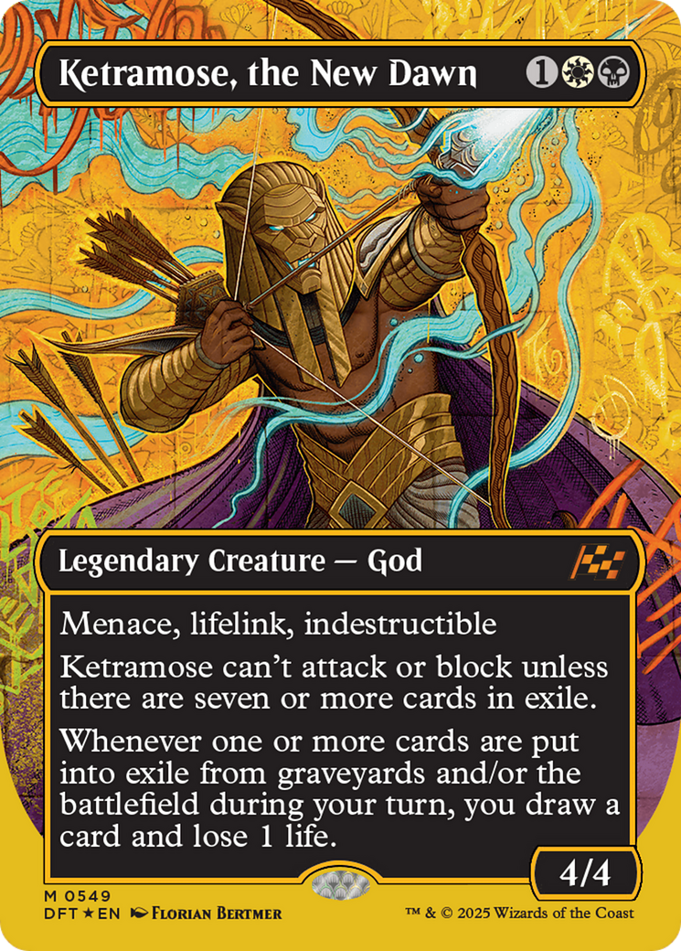 Image of Ketramose, the New Dawn (Borderless) (First-Place Foil) (DFT-549) - Aetherdrift (Borderless) Foil