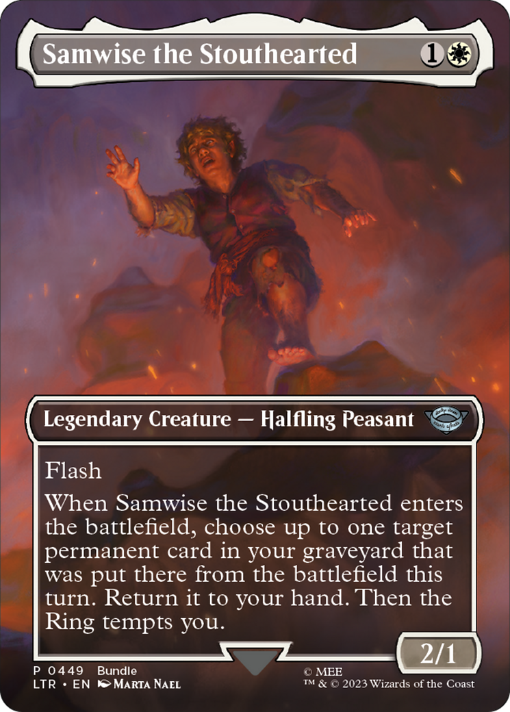 Image of Samwise the Stouthearted (Borderless) (LTR Bundle) (UMP-449) - Unique and Miscellaneous Promos (Borderless) Foil