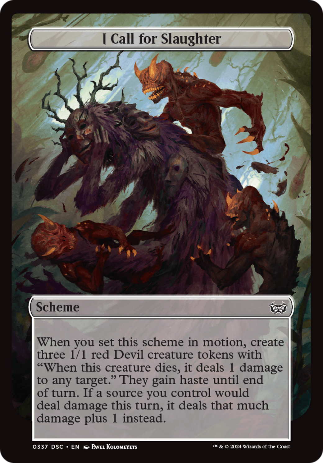 Image of I Call for Slaughter (Full Art) (A:DSC-337) - Duskmourn: House of Horror Commander