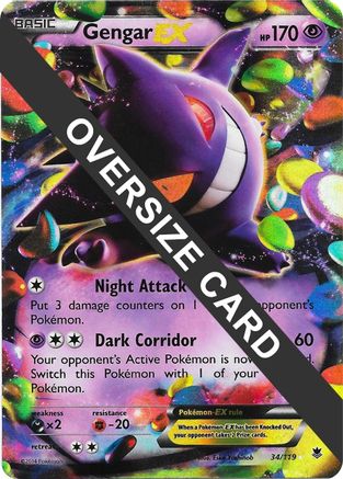 Image of Gengar EX 034/119  - Holofoil Jumbo Cards - Promo