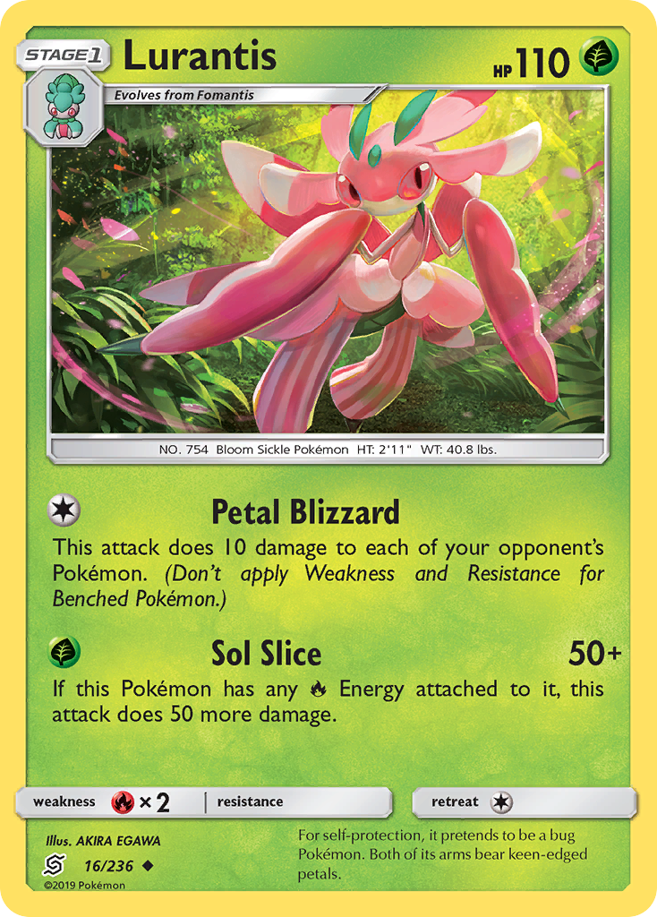 Image of Lurantis 016/236  - Reverse Holofoil SM  Unified Minds - Uncommon