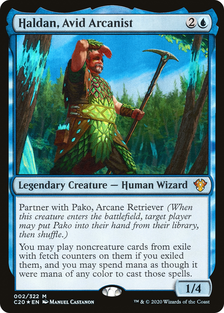 Image of Haldan, Avid Arcanist (C20-002) - Commander 2020