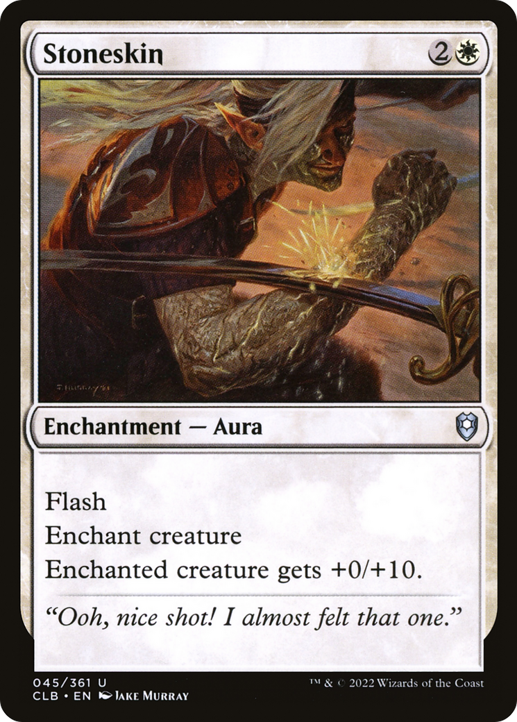 Image of Stoneskin (CLB-045) - Commander Legends: Battle for Baldur's Gate Foil