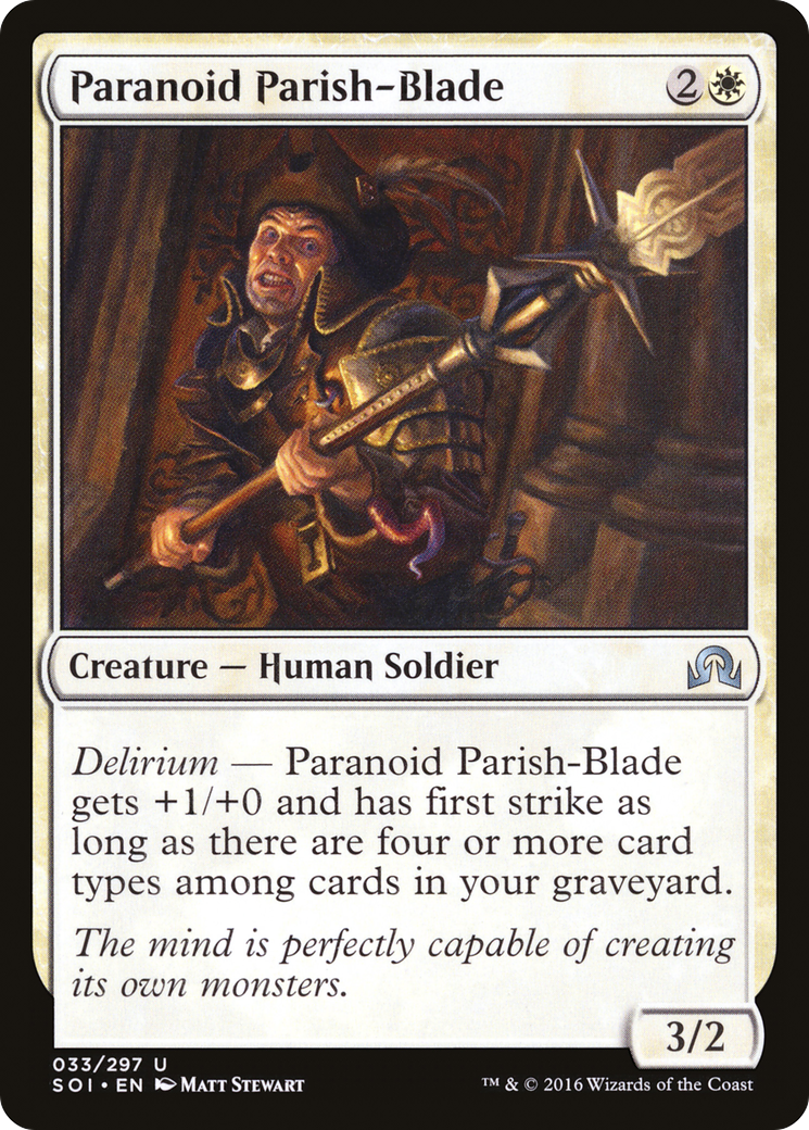 Image of Paranoid Parish-Blade (SOI-033) - Shadows over Innistrad Foil