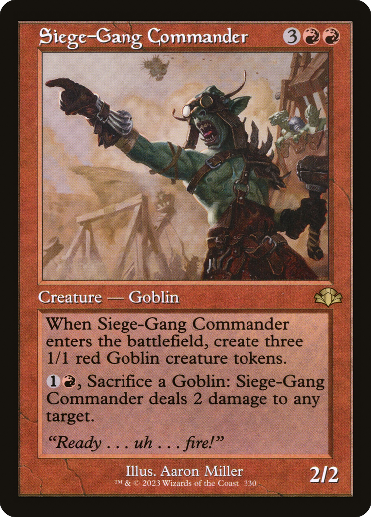 Image of Siege-Gang Commander (Retro Frame) (DMR-330) - Dominaria Remastered Foil
