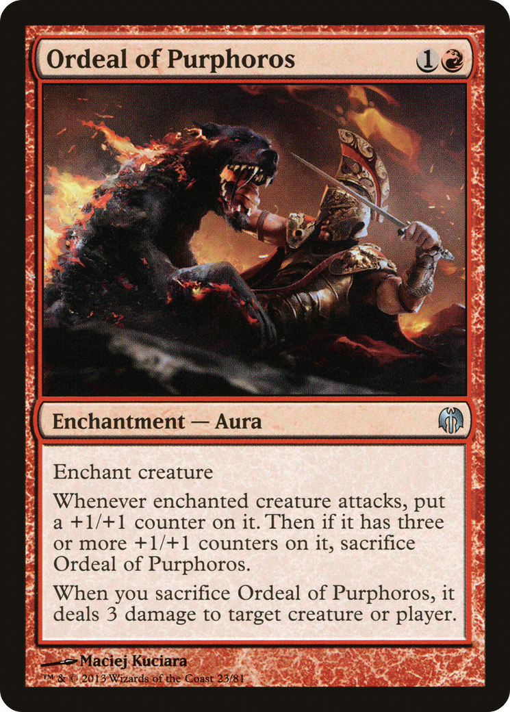 Image of Ordeal of Purphoros (DDL-023) - Duel Decks: Heroes vs. Monsters