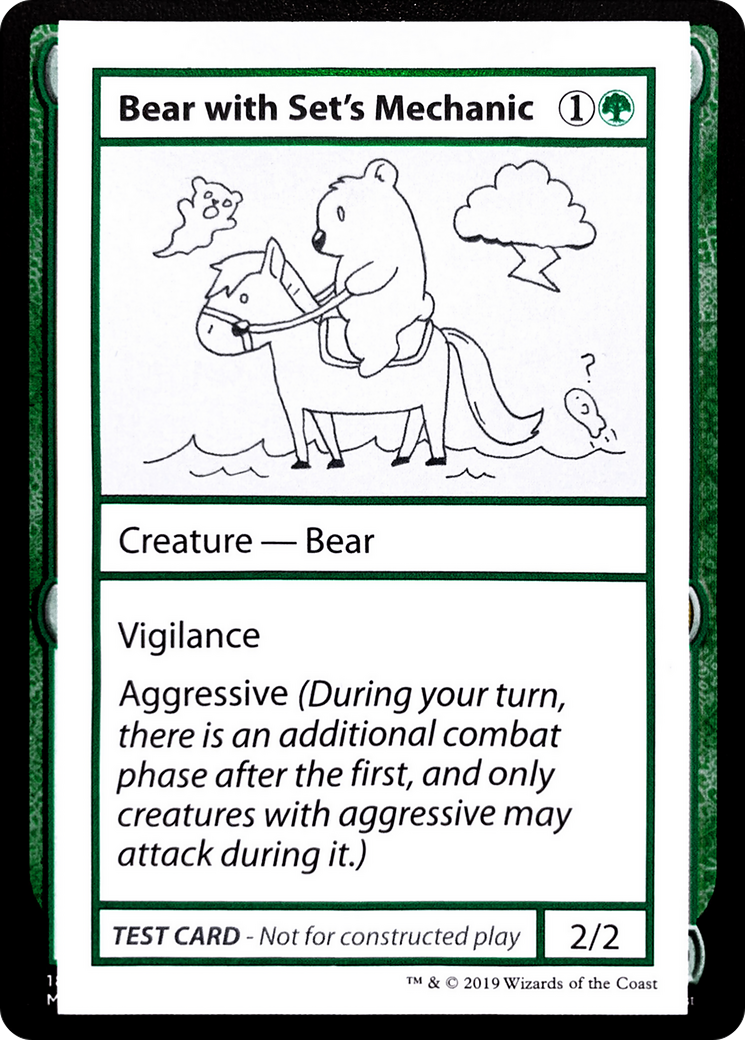 Image of Bear with Set's Mechanic (No PW Symbol) (CMB1-) - Mystery Booster Playtest Cards 2021