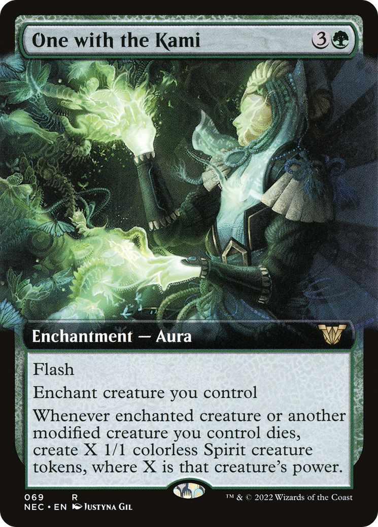 Image of One with the Kami (Extended Art) (NEC-069) - Neon Dynasty Commander: (Extended Art)