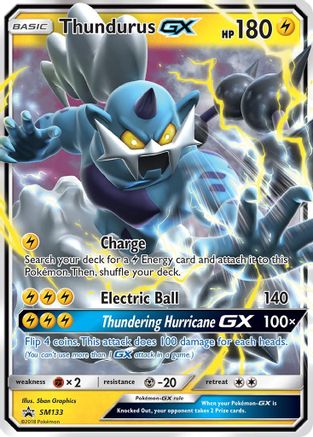 Image of Thundurus GX SM133  - Holofoil SM Promos - Promo