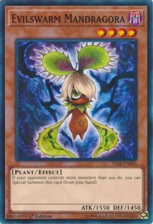 Image of Evilswarm Mandragora (YS18-EN016) - Starter Deck: Codebreaker 1st Edition