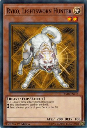 Image of Ryko, Lightsworn Hunter (YS18-EN018) - Starter Deck: Codebreaker 1st Edition