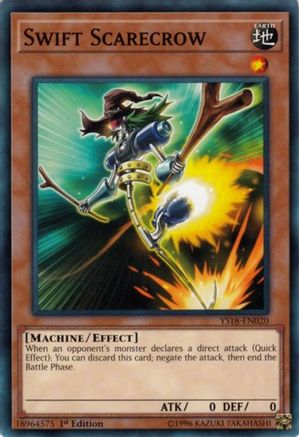 Image of Swift Scarecrow (YS18-EN020) - Starter Deck: Codebreaker 1st Edition
