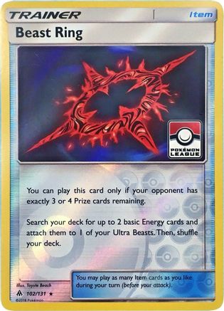 Image of Beast Ring 102/131  - Reverse Holofoil League & Championship Cards - Promo