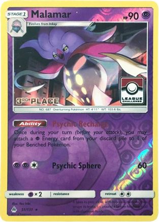Image of Malamar 051/131  - Reverse Holofoil League & Championship Cards - Promo