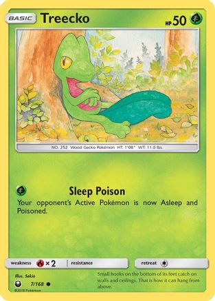 Image of Treecko (7) 007/168  - Reverse Holofoil SM  Celestial Storm - Common