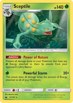Image of Sceptile 010/168  SM  Celestial Storm - Rare