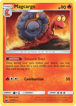 Image of Magcargo 024/168  - Reverse Holofoil SM  Celestial Storm - Rare