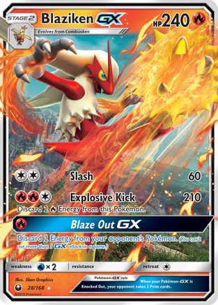 Image of Blaziken GX 028/168  - Holofoil SM  Celestial Storm - Ultra Rare