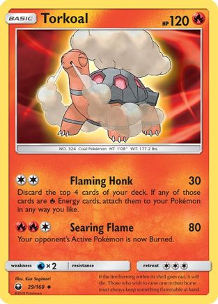 Image of Torkoal 029  - Reverse Holofoil SM  Celestial Storm - Uncommon